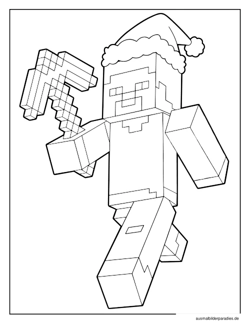 Minecraft Ausmalbild 4 - kostenlos zum Ausdrucken