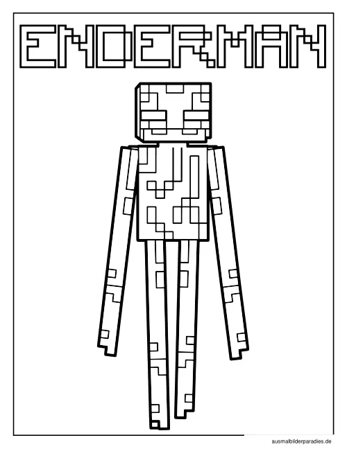 Minecraft Ausmalbild 9 - kostenlos zum Ausdrucken