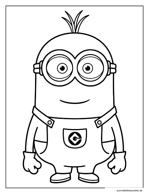 Minions Ausmalbild 15 - kostenlos zum Ausdrucken