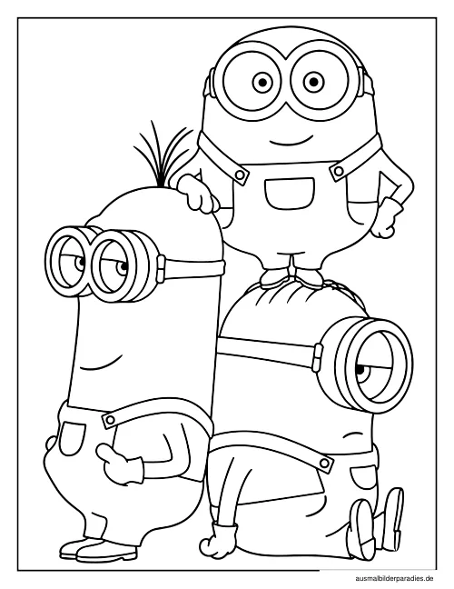 Minions Ausmalbild 17 - kostenlos zum Ausdrucken