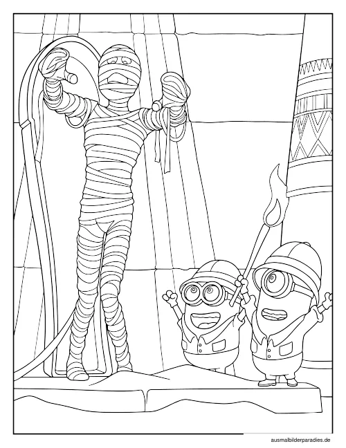 Minions Ausmalbild 18 - kostenlos zum Ausdrucken