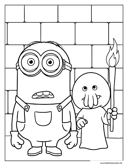 Minions Ausmalbild 19 - kostenlos zum Ausdrucken