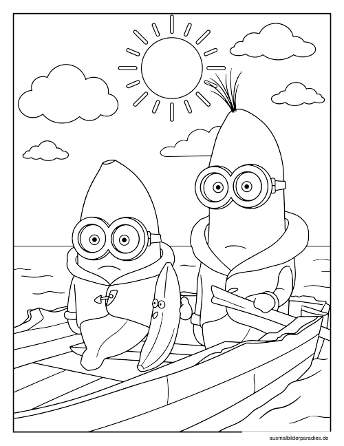Minions Ausmalbild 20 - kostenlos zum Ausdrucken