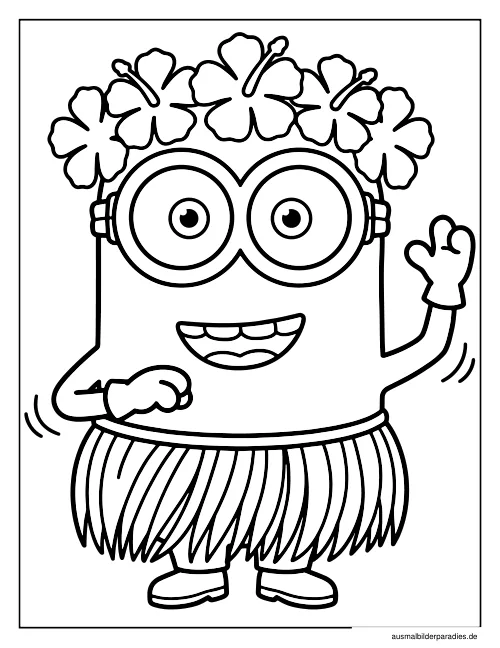 Minions Ausmalbild 21 - kostenlos zum Ausdrucken