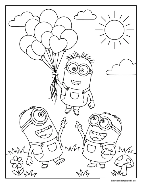Minions Ausmalbild 24 - kostenlos zum Ausdrucken