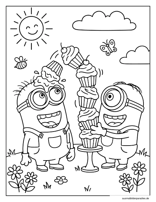 Minions Ausmalbild 26 - kostenlos zum Ausdrucken
