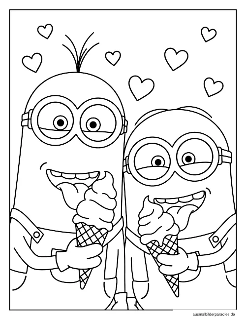Minions Ausmalbild 27 - kostenlos zum Ausdrucken