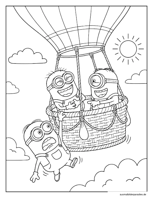 Minions Ausmalbild 28 - kostenlos zum Ausdrucken