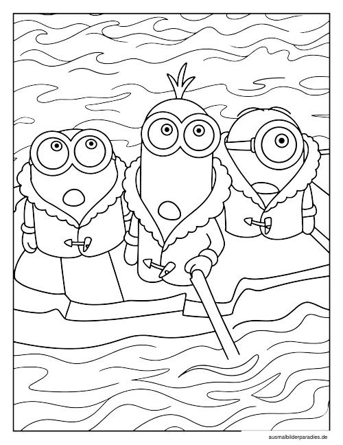 Minions Ausmalbild 29 - kostenlos zum Ausdrucken