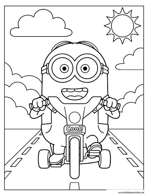 Minions Ausmalbild 31 - kostenlos zum Ausdrucken
