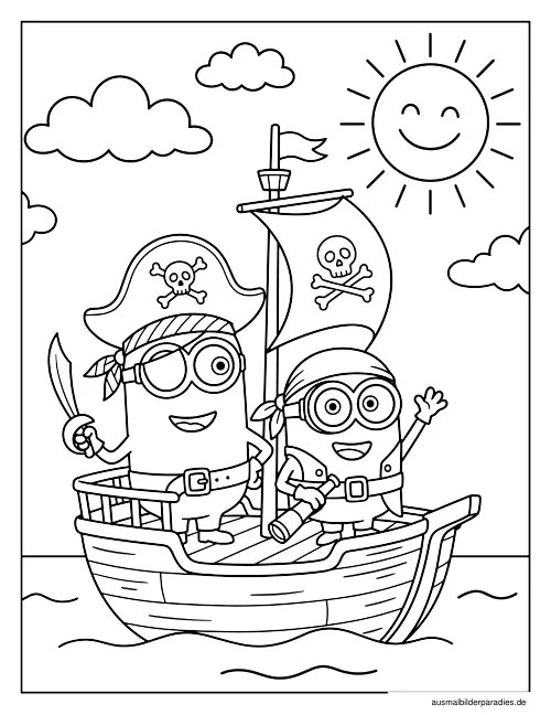 Minions Ausmalbild 32 - kostenlos zum Ausdrucken