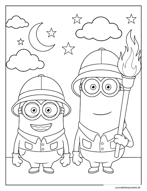 Minions Ausmalbild 33 - kostenlos zum Ausdrucken