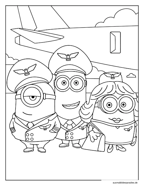 Minions Ausmalbild 35 - kostenlos zum Ausdrucken