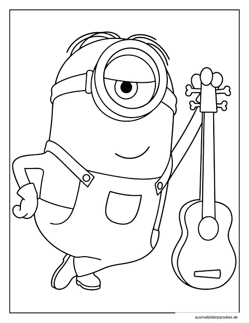 Minions Ausmalbild 36 - kostenlos zum Ausdrucken