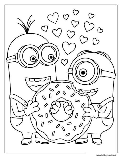 Minions Ausmalbild 6 - kostenlos zum Ausdrucken