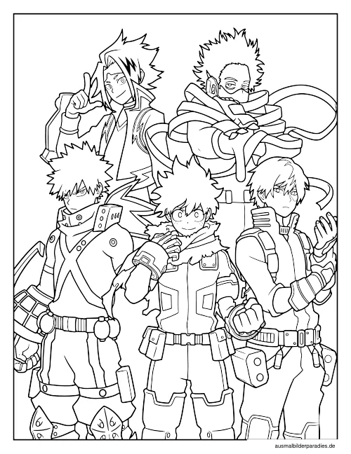 My Hero Academia Ausmalbild 3 als Gratis-PDF My Hero Academia Ausmalbild 3 - kostenlos zum Ausdrucken