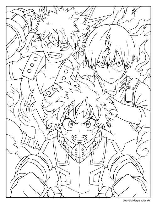 My Hero Academia Ausmalbild 4 als Gratis-PDF My Hero Academia Ausmalbild 4 - kostenlos zum Ausdrucken