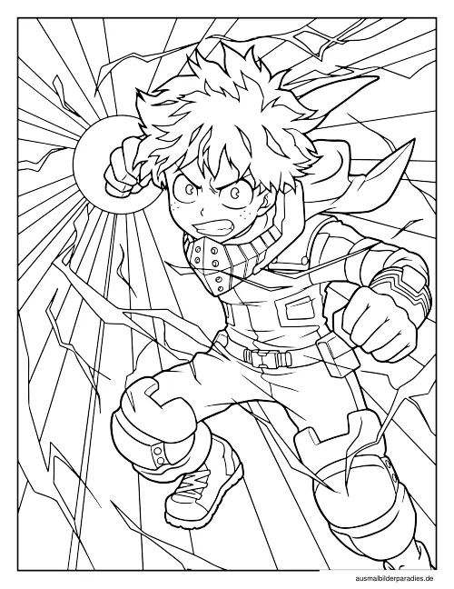 My Hero Academia Ausmalbild 8 als Gratis-PDF My Hero Academia Ausmalbild 8 - kostenlos zum Ausdrucken