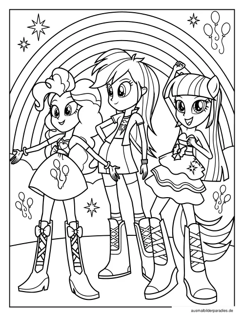 My Little Pony Ausmalbild 14 als Gratis-PDF My Little Pony Ausmalbild 14 - kostenlos zum Ausdrucken