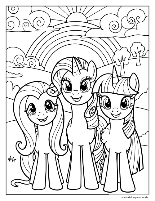 My Little Pony Ausmalbild 20 als Gratis-PDF My Little Pony Ausmalbild 20 - kostenlos zum Ausdrucken