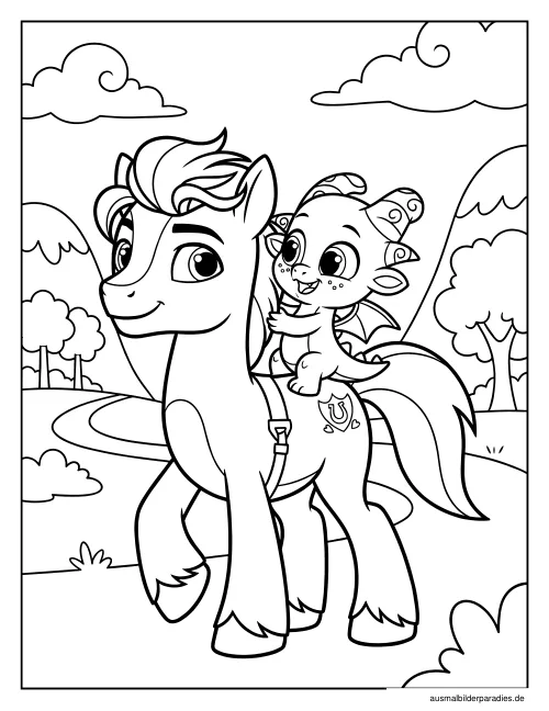 My Little Pony Ausmalbild 26 als Gratis-PDF My Little Pony Ausmalbild 26 - kostenlos zum Ausdrucken