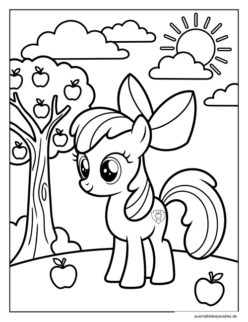 My Little Pony Ausmalbild 4 als Gratis-PDF My Little Pony Ausmalbild 4 - kostenlos zum Ausdrucken