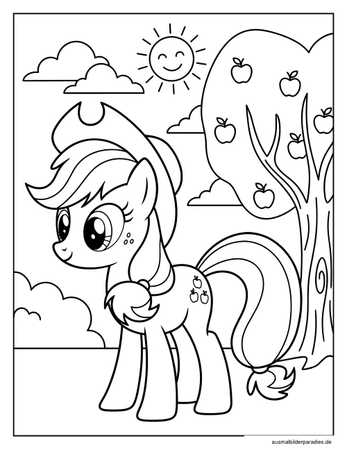 My Little Pony Ausmalbild 5 als Gratis-PDF My Little Pony Ausmalbild 5 - kostenlos zum Ausdrucken