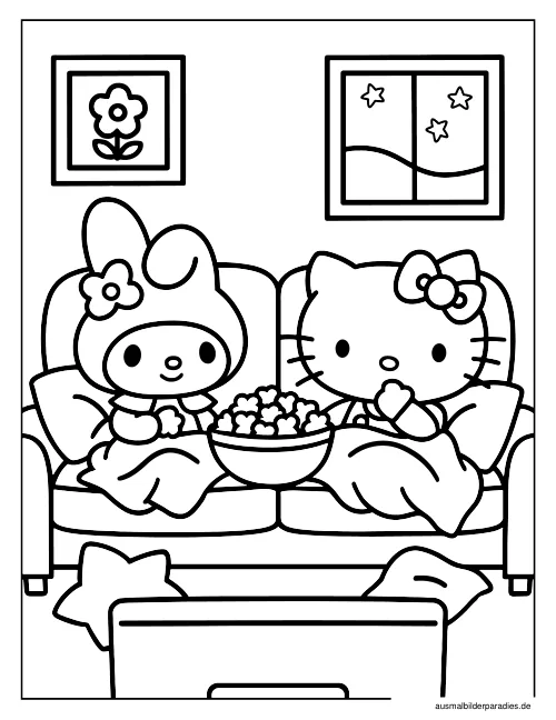 My Melody Ausmalbild 10 - kostenlos zum Ausdrucken