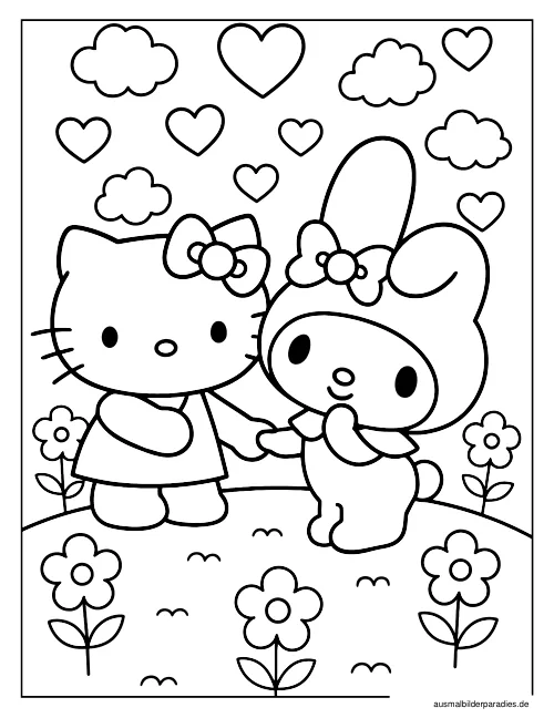 My Melody Ausmalbild 11 - kostenlos zum Ausdrucken