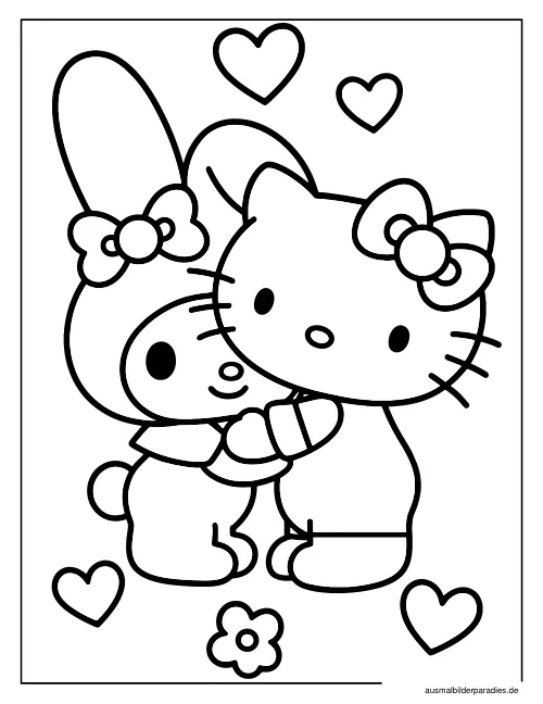 My Melody Ausmalbild 12 - kostenlos zum Ausdrucken