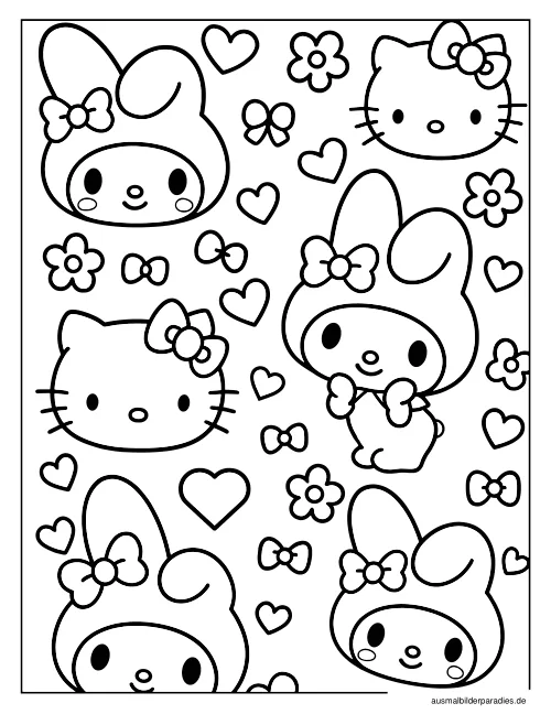 My Melody Ausmalbild 13 - kostenlos zum Ausdrucken