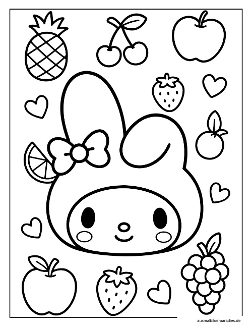 My Melody Ausmalbild 20 - kostenlos zum Ausdrucken