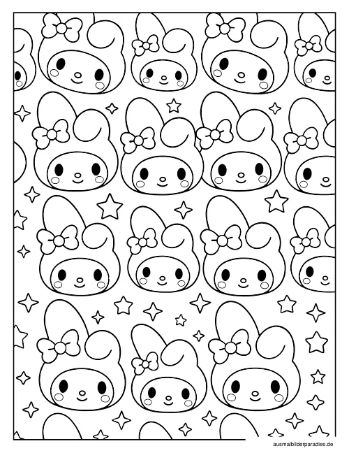 My Melody Ausmalbild 21 - kostenlos zum Ausdrucken