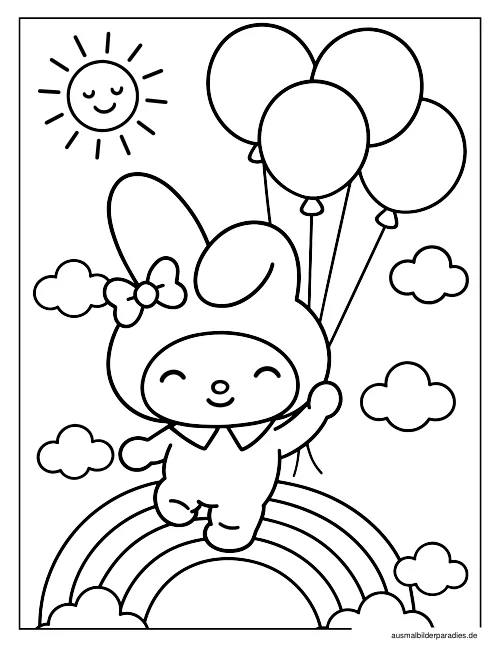 My Melody Ausmalbild 22 - kostenlos zum Ausdrucken