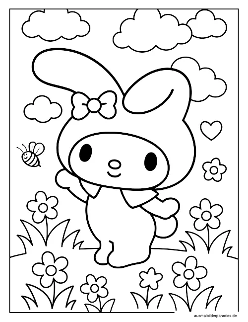 My Melody Ausmalbild 23 - kostenlos zum Ausdrucken