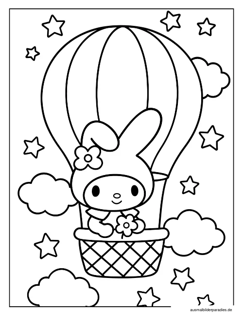 My Melody Ausmalbild 24 - kostenlos zum Ausdrucken
