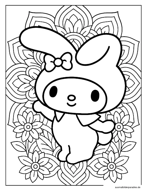 My Melody Ausmalbild 26 - kostenlos zum Ausdrucken