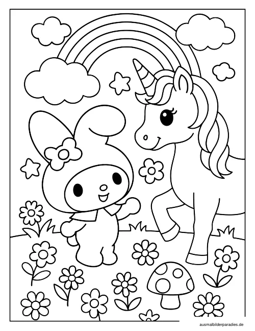 My Melody Ausmalbild 27 - kostenlos zum Ausdrucken