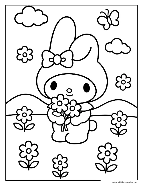 My Melody Ausmalbild 29 - kostenlos zum Ausdrucken