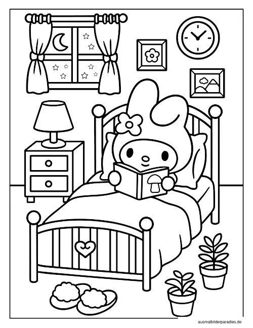 My Melody Ausmalbild 3 - kostenlos zum Ausdrucken