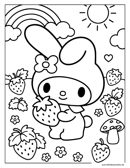 My Melody Ausmalbild 31 - kostenlos zum Ausdrucken