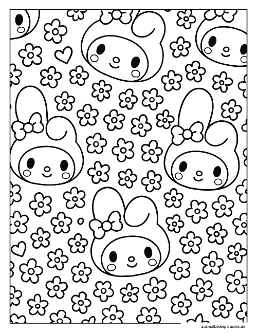 My Melody Ausmalbild 34 - kostenlos zum Ausdrucken