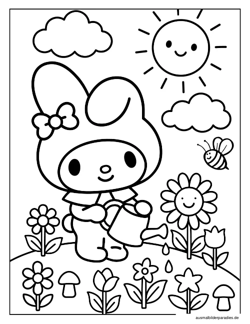 My Melody Ausmalbild 35 - kostenlos zum Ausdrucken