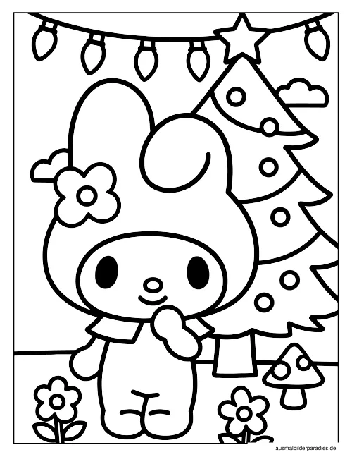 My Melody Ausmalbild 36 - kostenlos zum Ausdrucken
