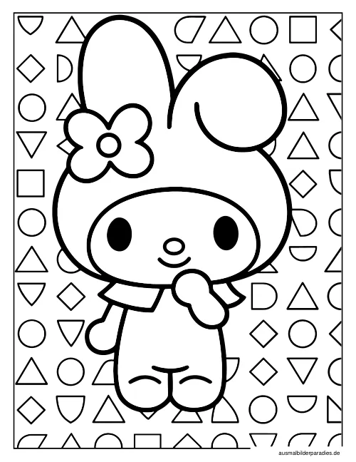 My Melody Ausmalbild 6 - kostenlos zum Ausdrucken