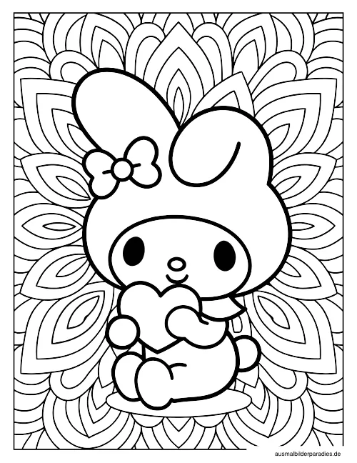 My Melody Ausmalbild 9 - kostenlos zum Ausdrucken