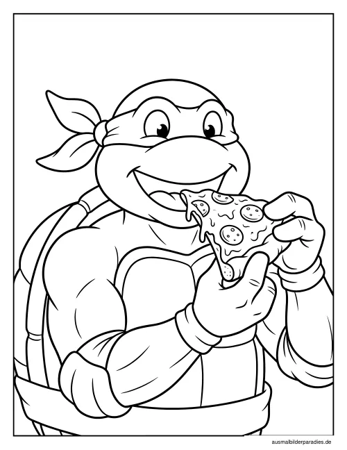 Ninja Turtles Ausmalbild 14 - kostenlos zum Ausdrucken