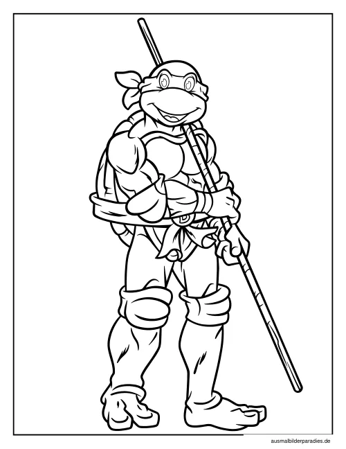Ninja Turtles Ausmalbild 17 - kostenlos zum Ausdrucken