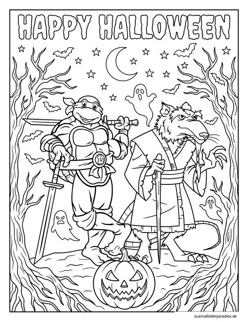 Ninja Turtles Ausmalbild 22 - kostenlos zum Ausdrucken