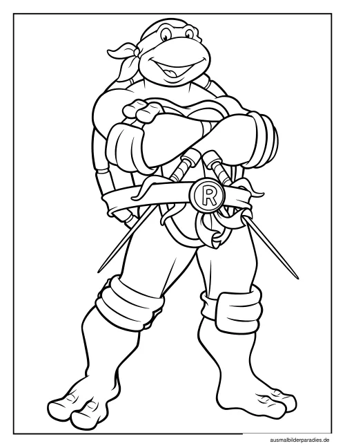 Ninja Turtles Ausmalbild 25 - kostenlos zum Ausdrucken